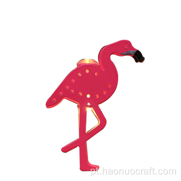 lâmpada flamingo string coração decoração fresca ferro forjado